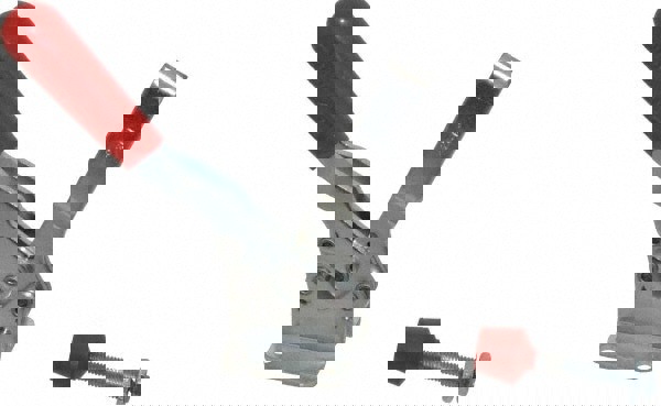 Manual Hold-Down Toggle Clamp: Horizontal, 750 lb Capacity, U-Bar, Flanged Base